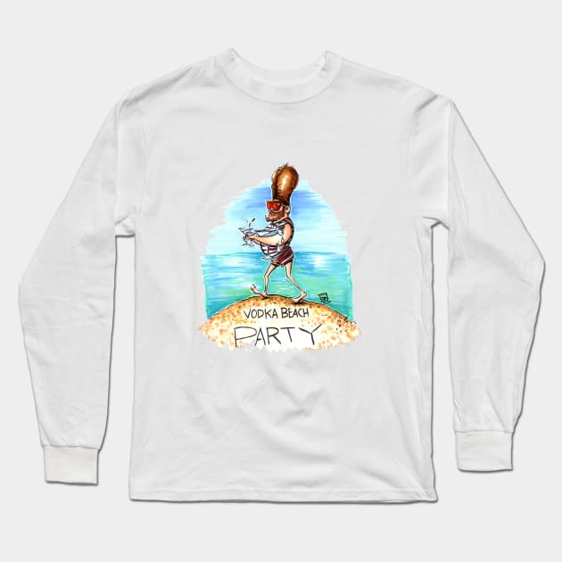 Vodka Beach Party Long Sleeve T-Shirt by obillwon